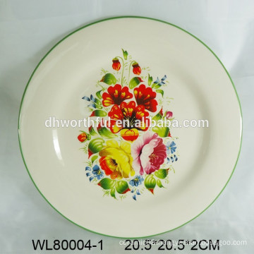 Simple ceramic round plate